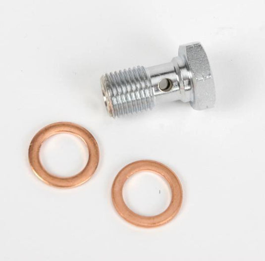 Goodridge PBLBOLT08 Universal Short Single Banjo Bolt - 10mm x 1.0mm - Chrome