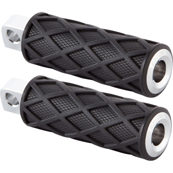 Arlen Ness 400-048 Diamond Male Mount Footpeg - Knurled - Chrome