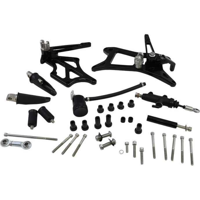 Speed Merchant SM-M8FLMIDWP-BK Mid-Controls with Speedpegs - Black