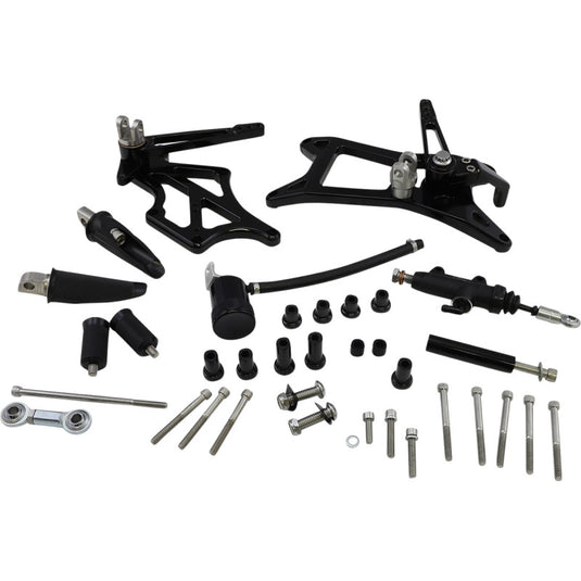 Speed Merchant SM-M8FLMIDWP-BK Mid-Controls with Speedpegs - Black