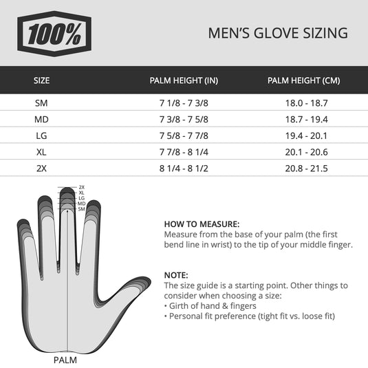 100% 5725-0005-05 Langdale Gloves (Medium, Black)