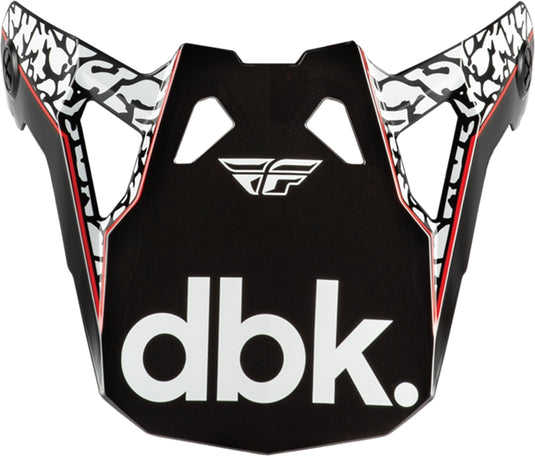 Fly Racing Visor for Fly Formula CP DBK Helmets - Black/White/Red - YL-Lg