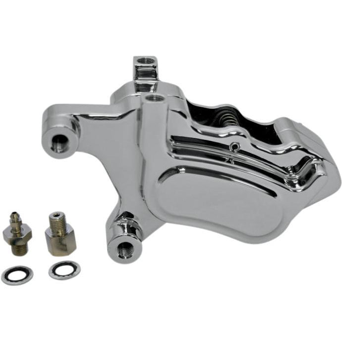Gma Engineering GMA-400MSC Millenium Series 4-Piston Single Disc Front Brake M-Caliper - Smooth Chrome