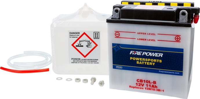 Fire Power CB10L-B Conventional 12V Heavy Duty Battery With Acid Pack