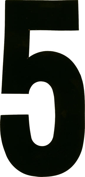 Dirt Digits XT73B-5 Extreme Digits Competition Stick-On 7in. Black Number - 5