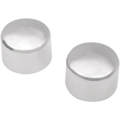Drag Specialties 0214-0374 Chrome Axle Caps - Front