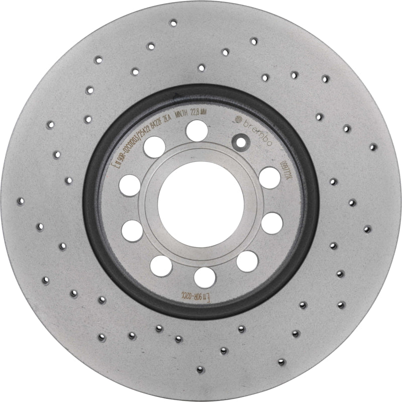 Load image into Gallery viewer, Brembo Oe 09.9772.1X BRE Drilled UV Coated Rotors
