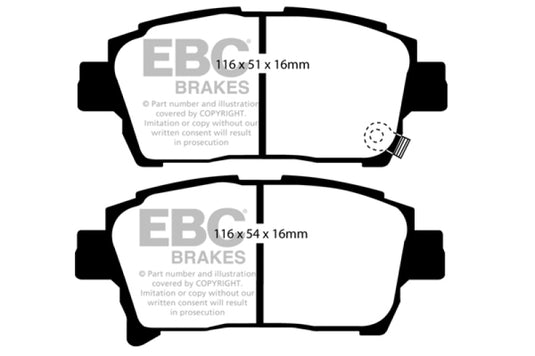 Ebc DP41459R EBC Yellowstuff Brake Pad Sets