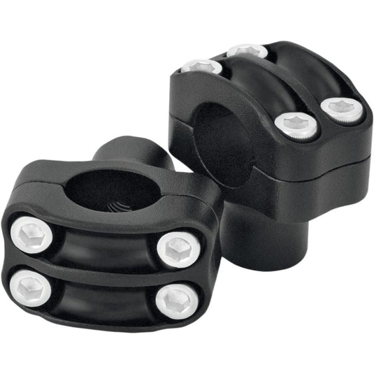 Rsd 0208-2050-SMB Nostalgia Risers for 1in. Handlebars - 4-Bolt - Black Ops