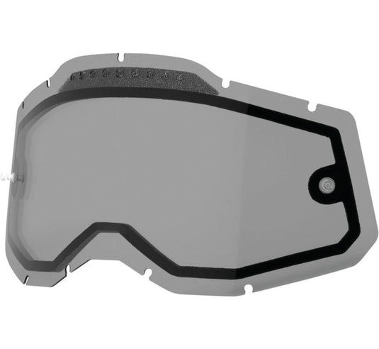 100% Replacement Dual Vented Lens for Racecraft 2/Accuri 2/Stratus 2 Goggles - Smoke
