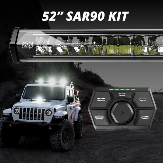 Xk Glow XK-SAR90-3 52in. SEARCH & RESCUELIGHT BAR with Harness - 22500 Raw Lumen
