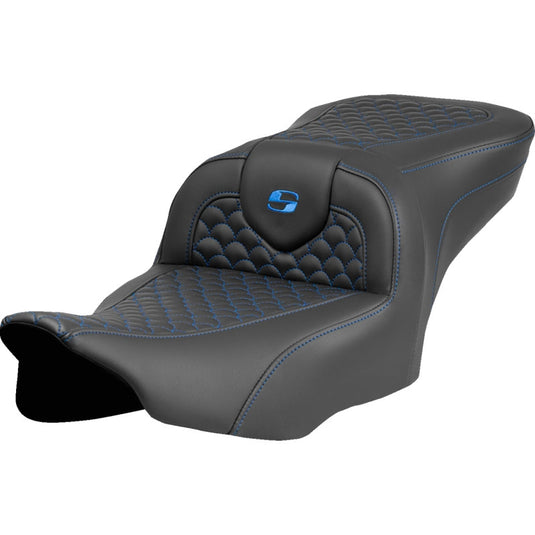 Saddlemen 823-07-20801 Roadsofa DS Seat without Drivers Backrest - Blue Stitching