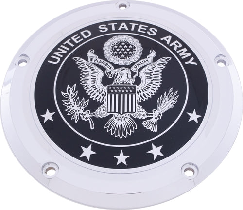 Custom Engraving Ltd ARM02-46 Patriotic Derby Cover - Army - Chrome
