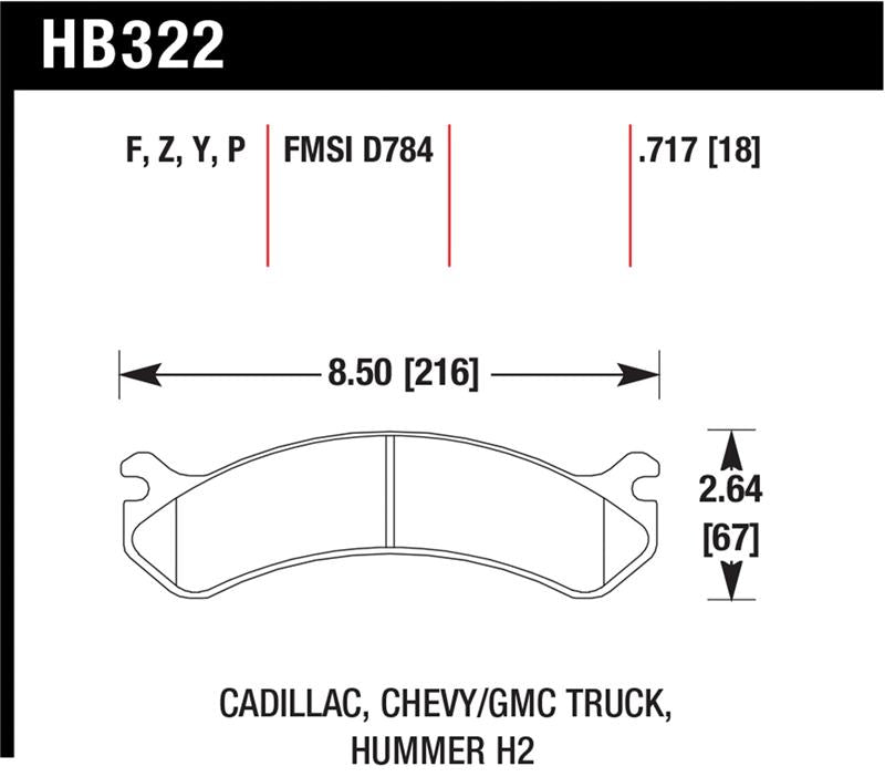 Load image into Gallery viewer, Hawk Performance HB322Y.717 HAWK LTS Brake Pads
