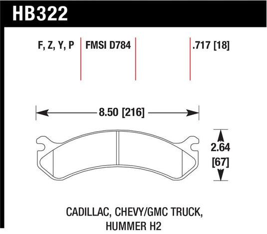 Hawk Performance HB322Y.717 HAWK LTS Brake Pads