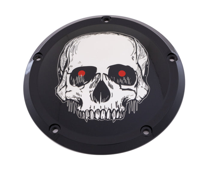 Custom Engraving Ltd SKUL33-46BG Culture Derby Cover - Skull - Black