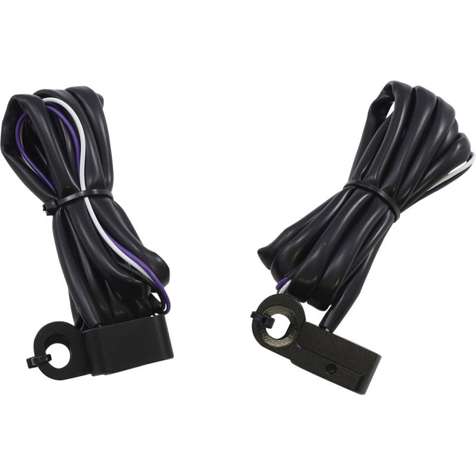 Drag Specialties 2040-2781 LED Handlebar Marker Lights - Matte Black - Smoke Lens