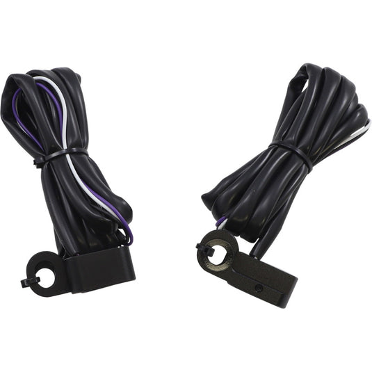 Drag Specialties 2040-2781 LED Handlebar Marker Lights - Matte Black - Smoke Lens