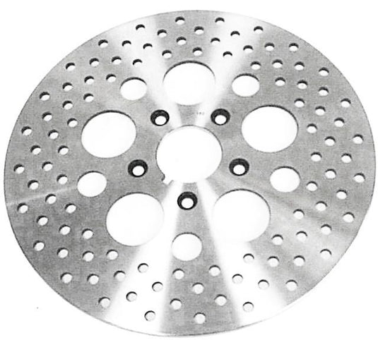 Harddrive 144084 Drilled Vented Front Brake Rotor - Vented Stainless Steel