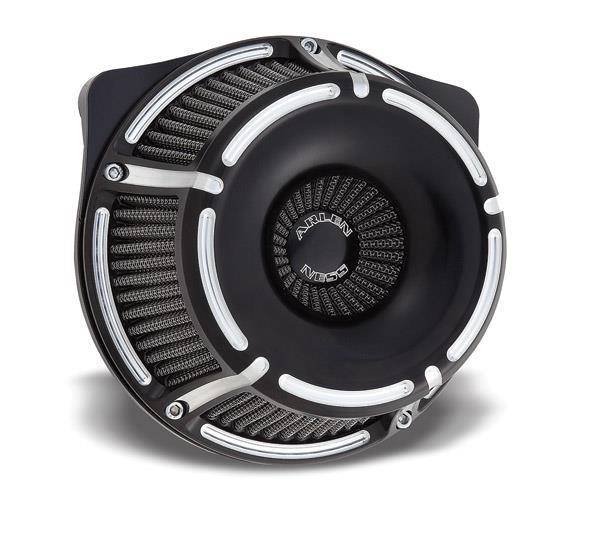 Arlen Ness 18-923 Inverted Series Air Cleaner Kit - Slot Track - Black