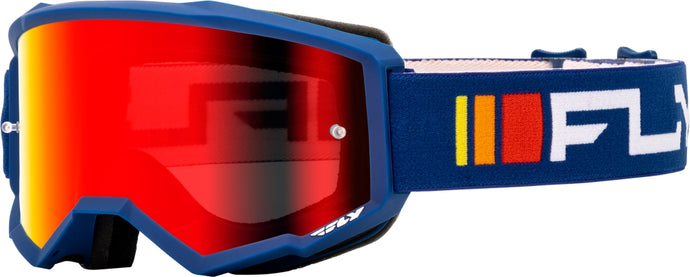 Navy/White / Red Mirror Smoke Lens