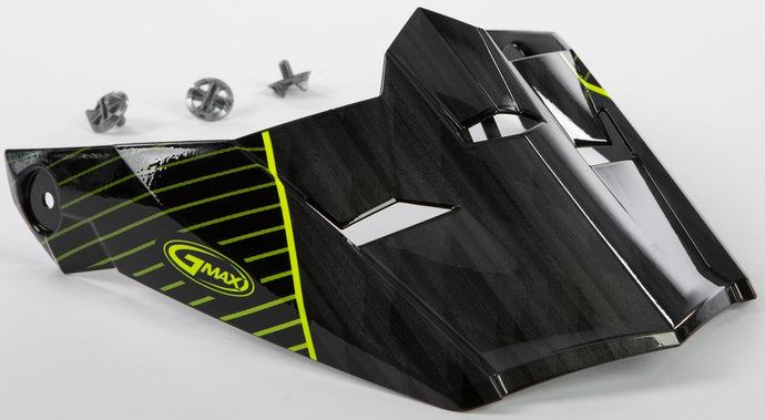 G-Max Visor with Screws for MX-46 Colfax Helmets - Black/Hi-Vis Yellow - Md-2XL