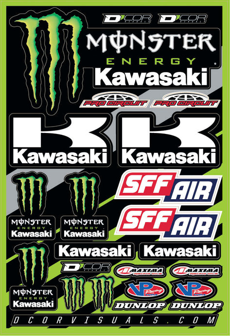 Dcor 40-20-116 Decal Sheet - Monster Kawasaki 2016