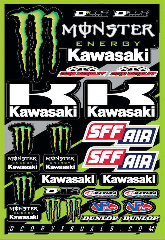 Dcor 40-20-116 Decal Sheet - Monster Kawasaki 2016