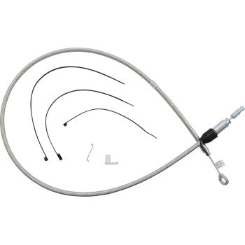 Magnum 523410HE Alternate Length Polished Stainless Quick Connect Braided Upper Clutch Cable - 44in.
