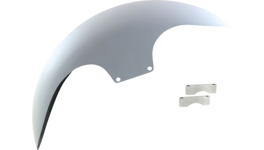 Paul Yaffe Originals PYO:CAFE-19-13E-S-C Super-Lite Cafe Front Fender for OEM Wheel - Satin Spacers - 19in.