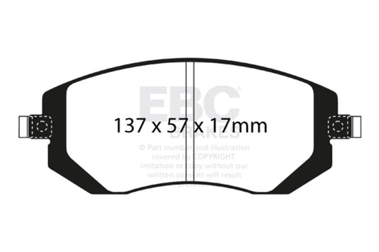 Ebc DP41661R EBC Yellowstuff Brake Pad Sets