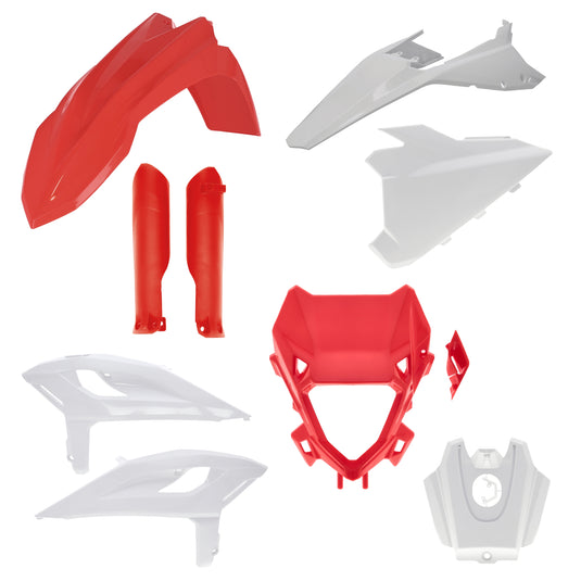 Acerbis 2988138212 Full Plastic Kit - White/Red