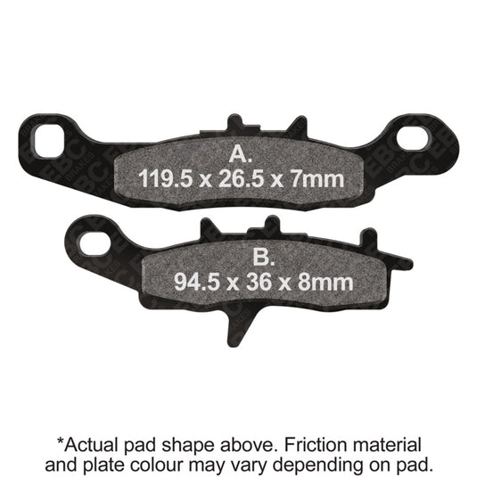 Ebc Powersports FA258R EBC R Sintered Brake Pads