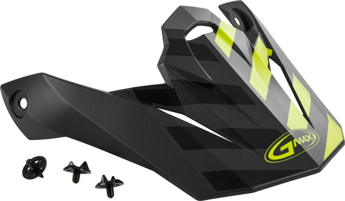 G-Max Visor with Screws for MX-86 Fame Helmets - Matte Dark Grey/Hi-Vis