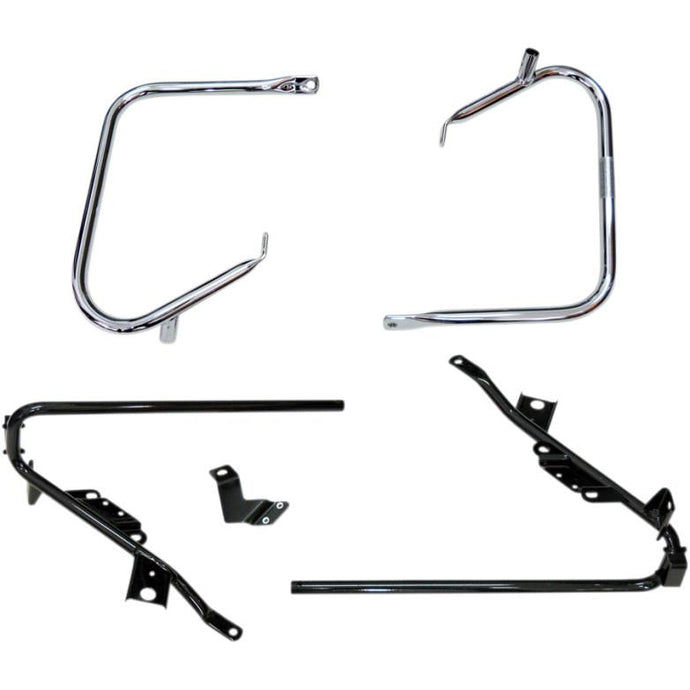 Drag Specialties 3501-1243 Saddlebag Guards/ Support Kit - Chrome