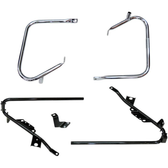 Drag Specialties 3501-1243 Saddlebag Guards/ Support Kit - Chrome