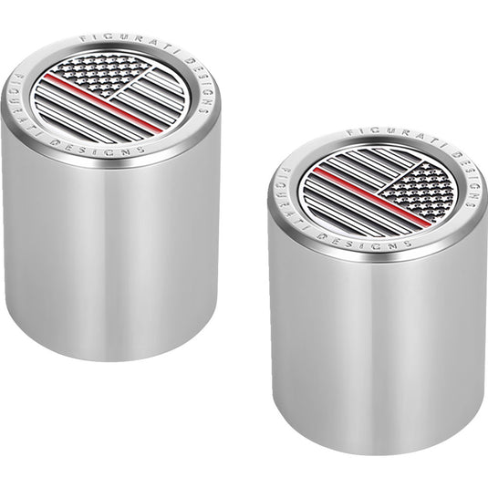 Figurati Designs FD73-DC-2730-SS Docking Hardware Cover - Stainless Steel with Contrast Cut American Flag Skull