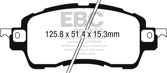 Ebc DP42275R EBC Yellowstuff Brake Pad Sets