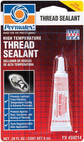 Permatex 59214 High Temperature Thread Sealant - 6 ml Tube
