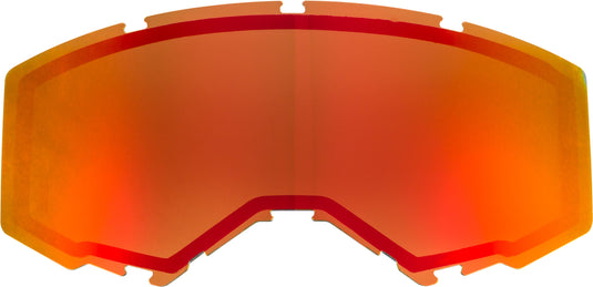 Fly Racing 2019 Non-Vented Dual Lens - Red Mirror/ Brown