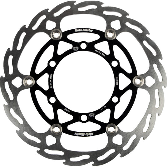 Moto-Master 112255-PU Floating Brake Disc - Black Flame Aluminum