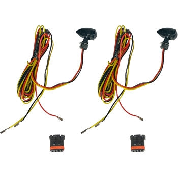Custom Dynamics CD-MICRO-AR2-B Micro Bullet LED Turn Signal - Amber/Red, Gloss Black Finish