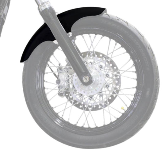 Klock Werks KWF-03-0019 Tire Hugger Series Top Hat Front Fender with Chrome Mounting Blocks for 19in. Wheel