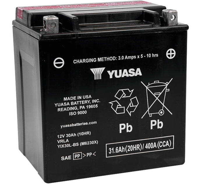 Yuasa YUAM6230X High Performance Maintenance Free Battery - YIX30L-BS
