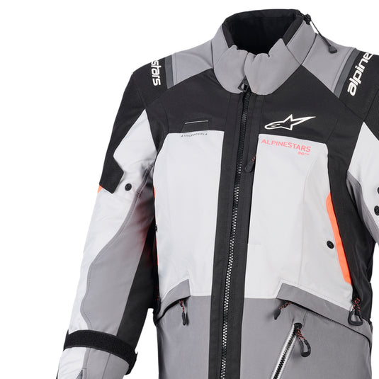 Alpinestars Stella Andes V4 Drystar Jacket (Small, Dark Gray/Ice Gray Black/Coral)