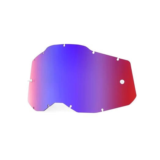 100% Replacement  Sheet Lens for RC2/AC2/ST2 Goggles - Mirror Red/Blue Lens