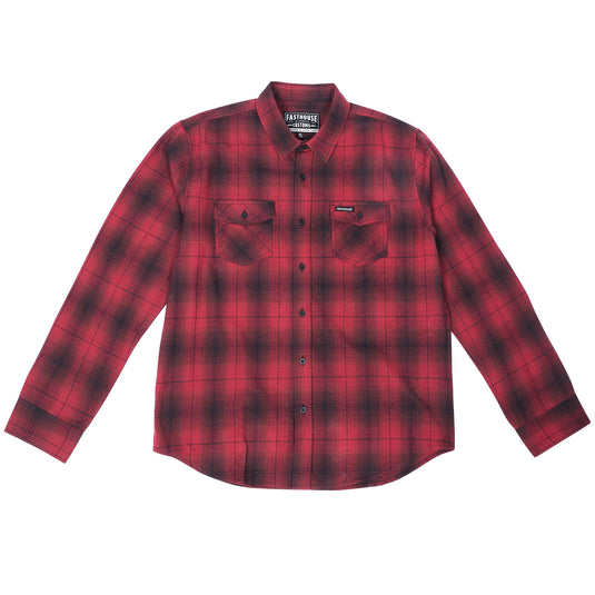 Fasthouse Saturday Night Special Flannel Shirt (Small, Oxblood)
