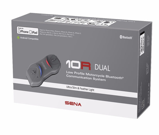 Sena 10R Low Profile Headset W/ Intercom - Dual