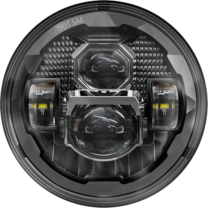 Pathfinder UV7B Rugged Ultra View Headlight - 7in. - Black
