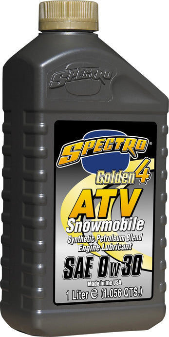 Spectro 310276 Golden ATV/UTV/SNO Semi-Syn 4T - 0W30 - 1lt - 12/Case